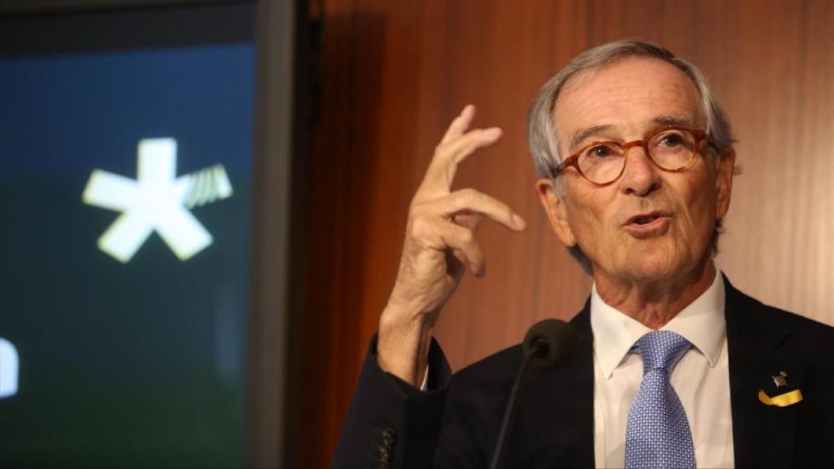 Xavier Trias, en rueda de prensa en el Ayuntamiento de Barcelona-RICARD CUGAT