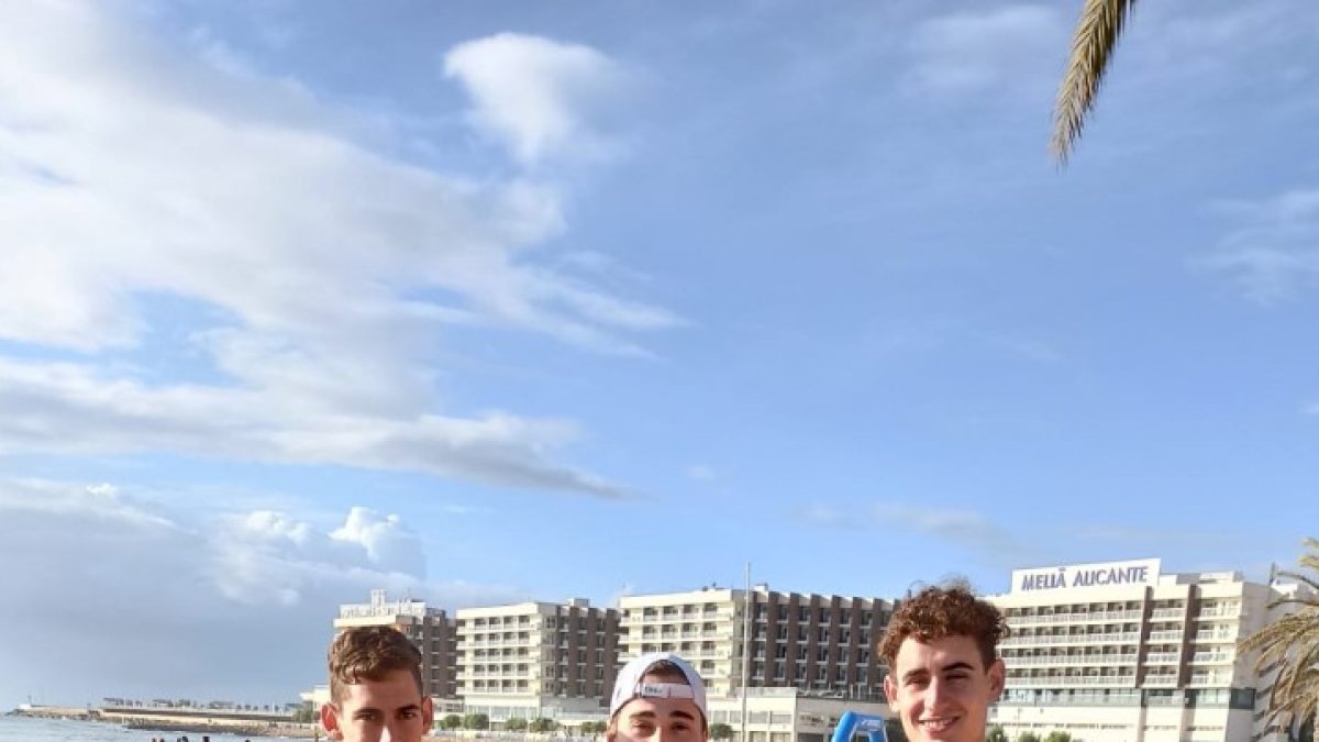 Jaime Izquierdo, Javier Laorden y Alfonso Izquierdo, los tres sorianos que compitieron en el Nacional Universitario. HDS
