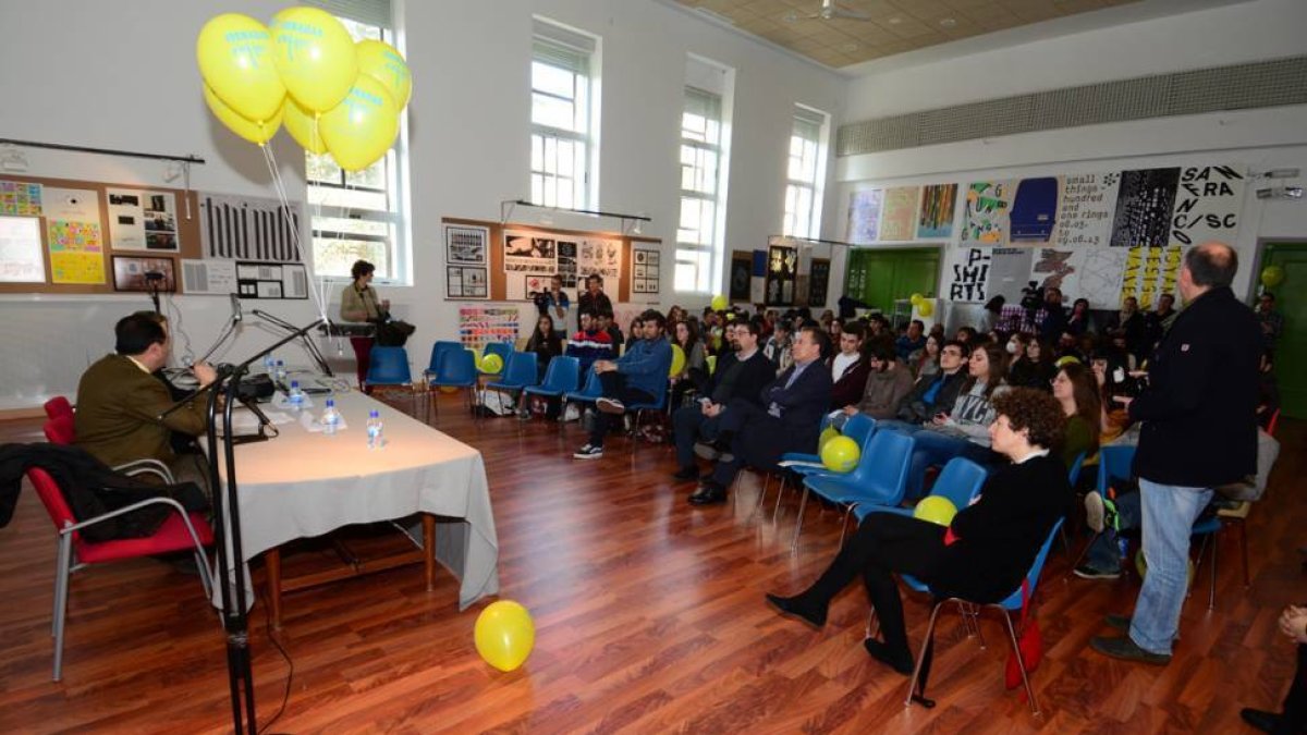 Inauguración ayer de las Jornadas Gráficas de la Escuela de Diseño.-ÁLVARO MARTÍNEZ