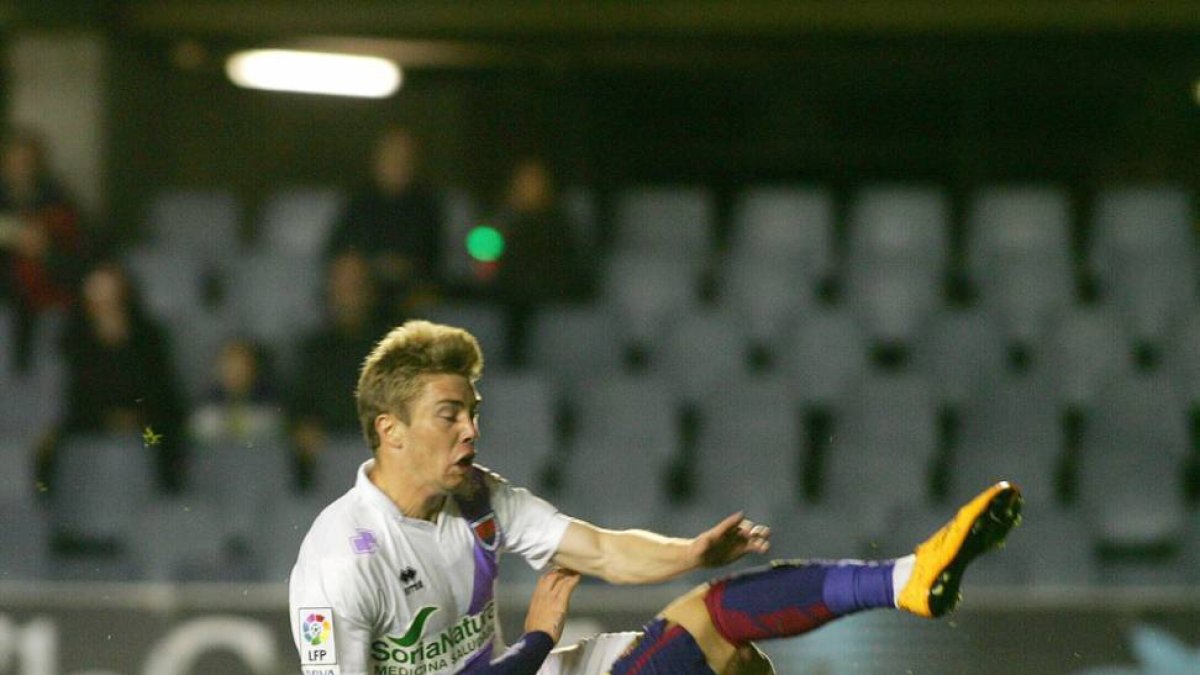 El Numancia sumó en el Mini Estadi su cuarto encuentro consecutivo sin perder.-ÁREA 11