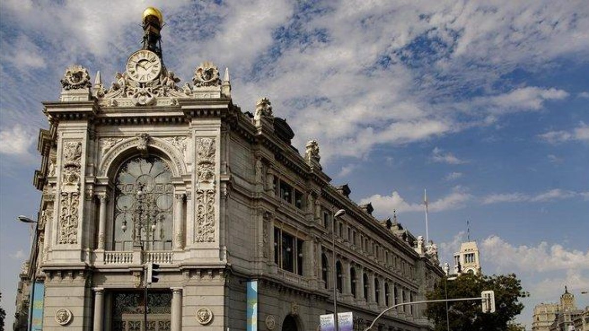 Edificio del Banco de España, en Madrid.-