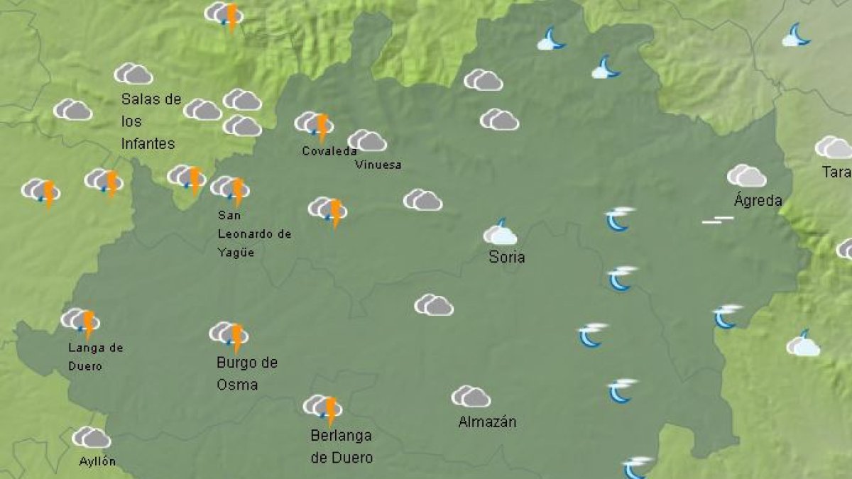 Predicción de la Aemet para mañana martes.-HDS