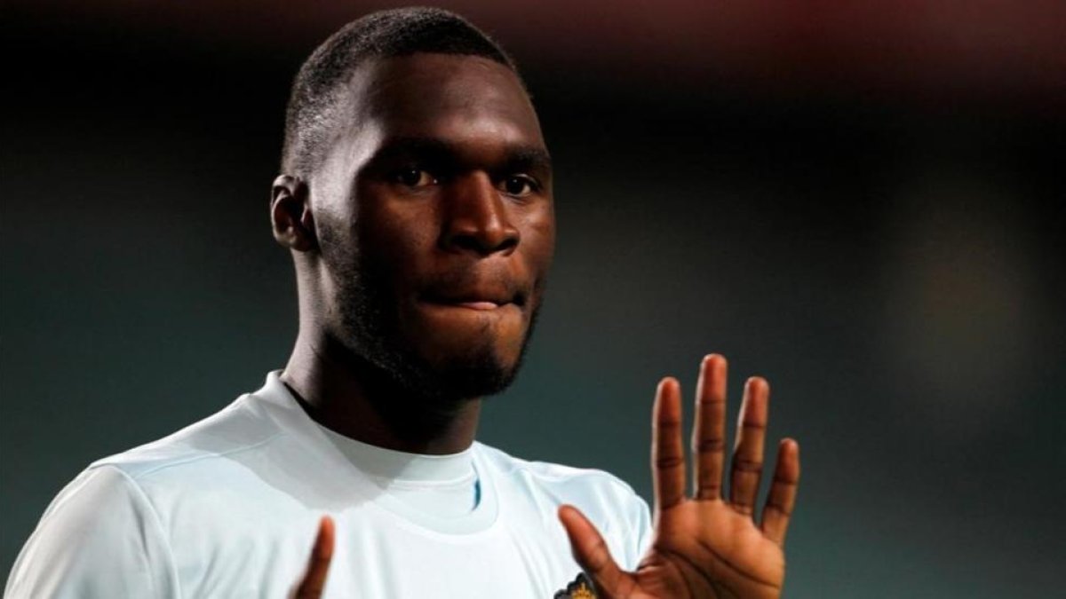 Benteke celebrando el gol más rápido de la historia de los mundiales-REUTERS / RAFAEL MARCHANTE