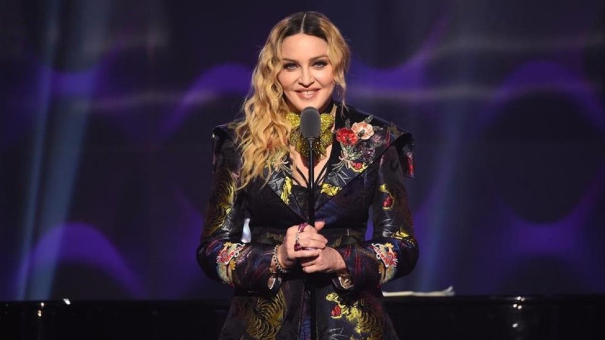 Madonna, durante su discurso.-NICHOLAS HUNT