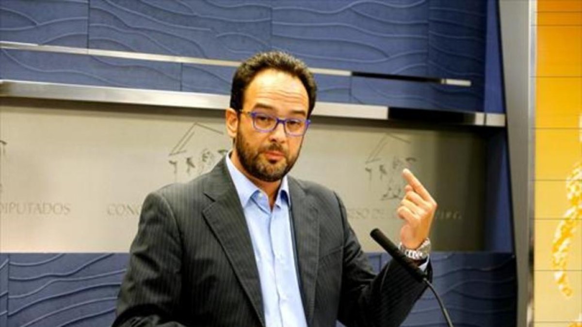 El portavoz socialista en el Congreso, Antonio Hernando.-