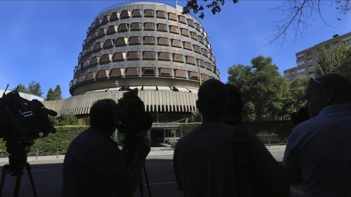Imagen del Tribunal Constitucional este lunes por la mañana.-/ JUAN MANUEL PRATS