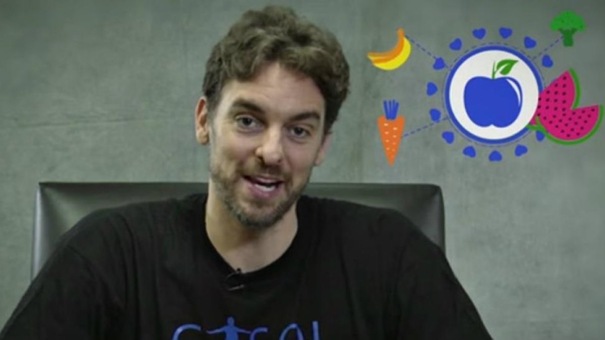 Pau Gasol, en uno de los vídeos para promocionar su 'playlist'.-
