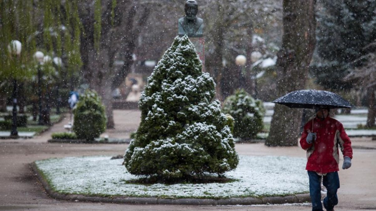 Nevada en la capital soriana. En la imagen, la Dehesa.-ICAL