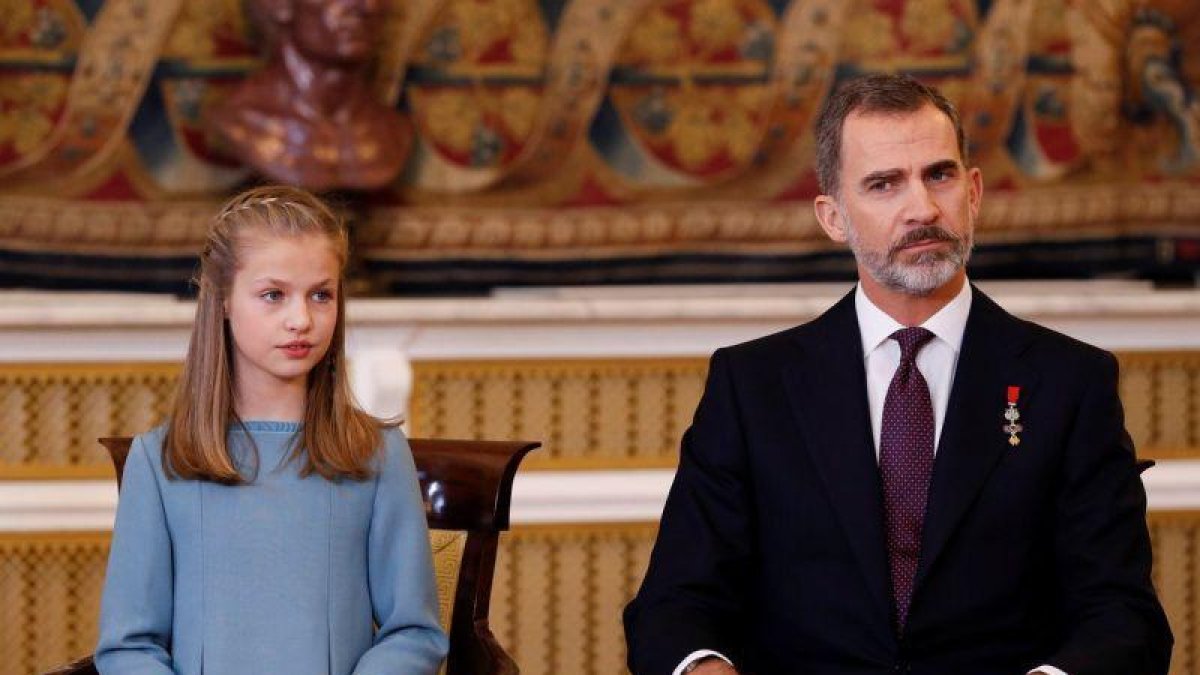 El rey Felipe VI y su hija, la princesa Leonor.-MARISCAL (EFE)