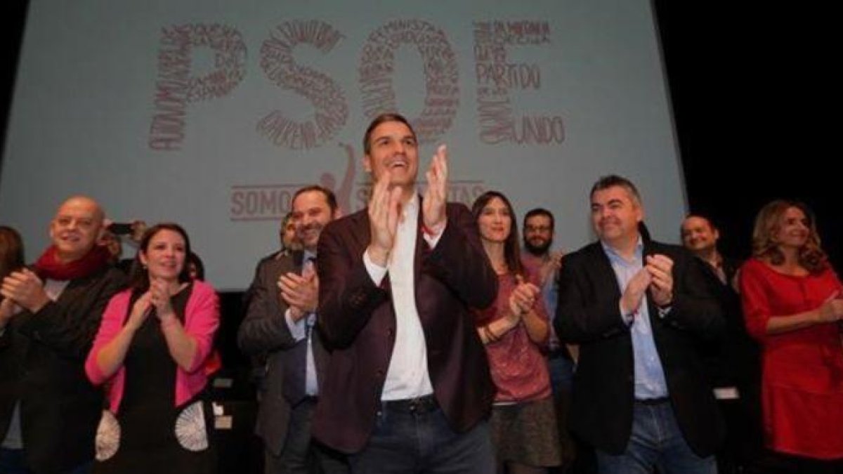Pedro Sánchez, durante la presentación de su proyecto político.-JUAN MANUEL PRATS