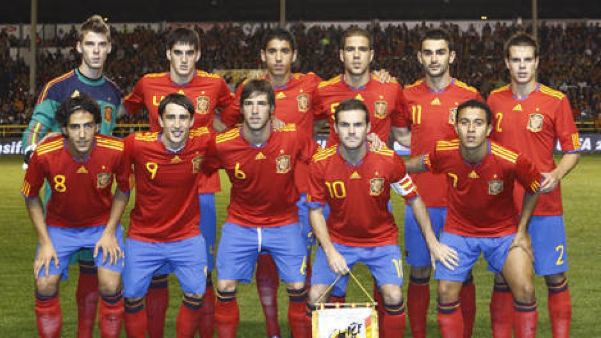 Once del combinado sub-21 que se enfrentó a Croacia en El Plantío el pasado mes de octubre. / FCYLF-
