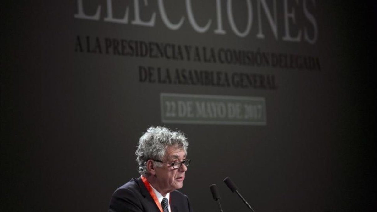 Ángel María Villar, en la asamblea de la Federación del pasado mayo en la que fue reelegido-EFE
