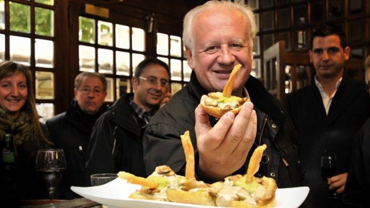 Echanove, ayer, en Soria. DIEGO MAYOR-