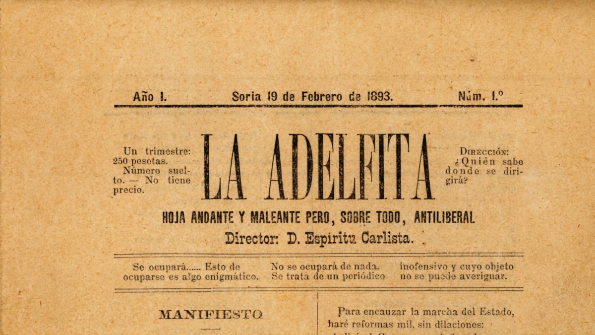 Primera plana de ´La Adelfita´, en imagen escaneada por APP.