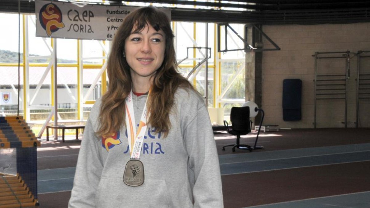 La atleta toresana que entrena en el Caep Soria, Raquel Álvarez.-VALENTÍN GUISANDE