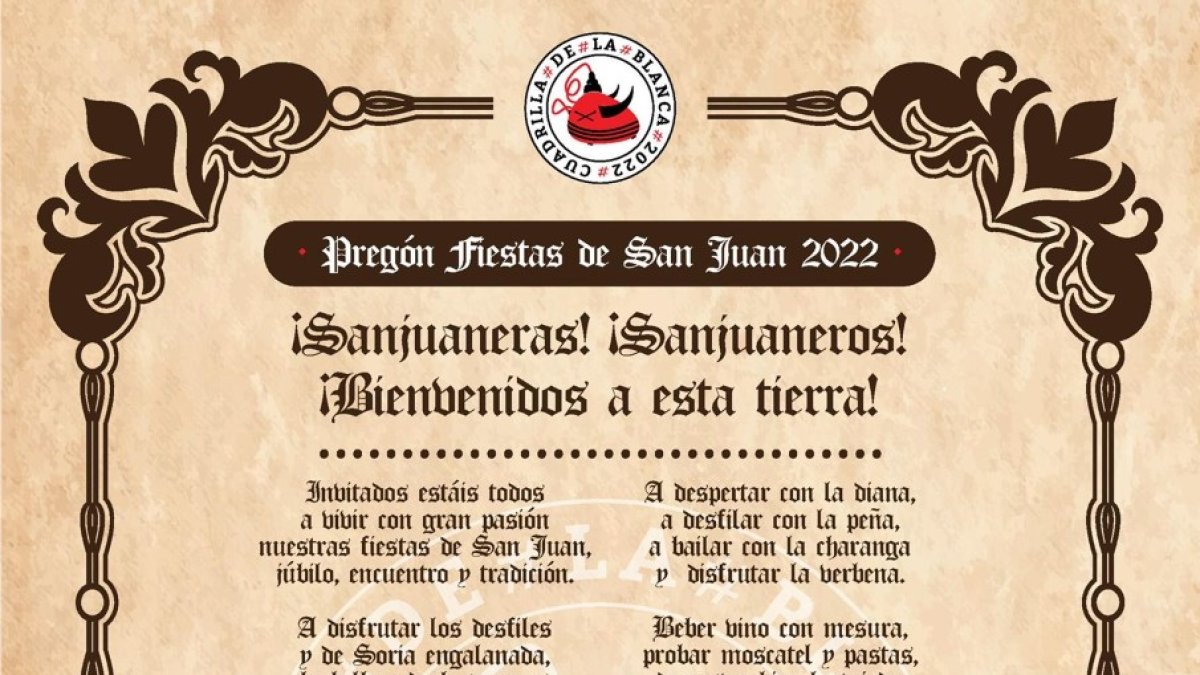 Pregón de fiestas.