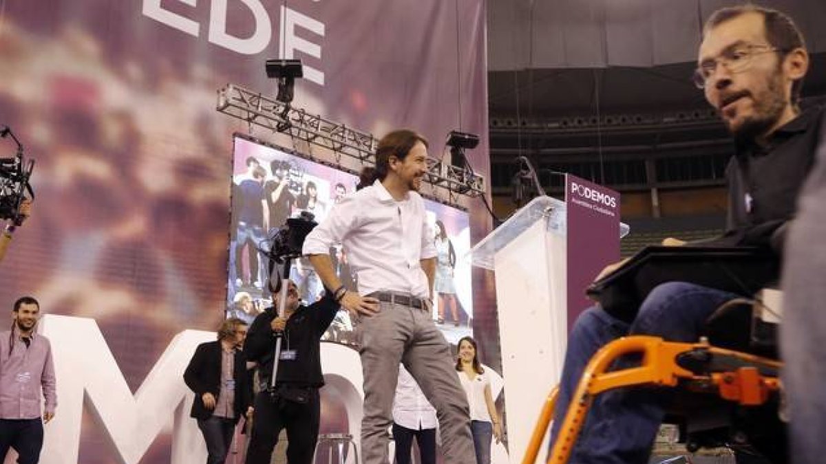 Pablo Iglesias, líder poco discutido de Podemos.-