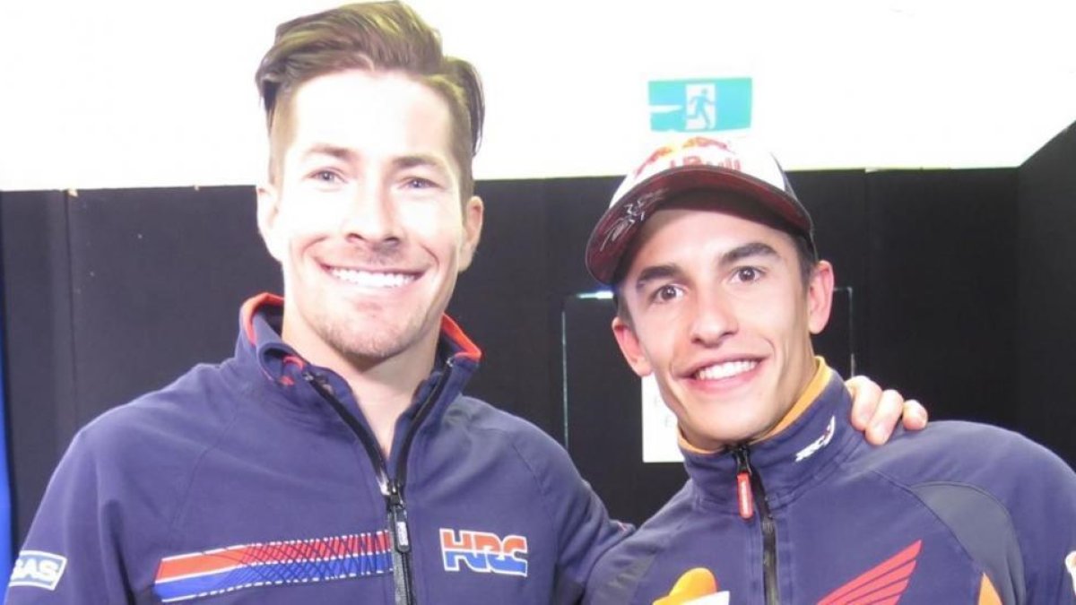 El norteamericano Nicky Hayden y Marc Márquez, en Australia.-EMILIO PÉREZ DE ROZAS