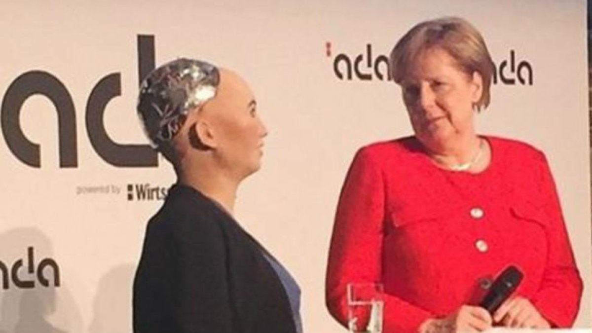 Sophia y Angela Merkel, esta mañana-EL PERIÓDICO