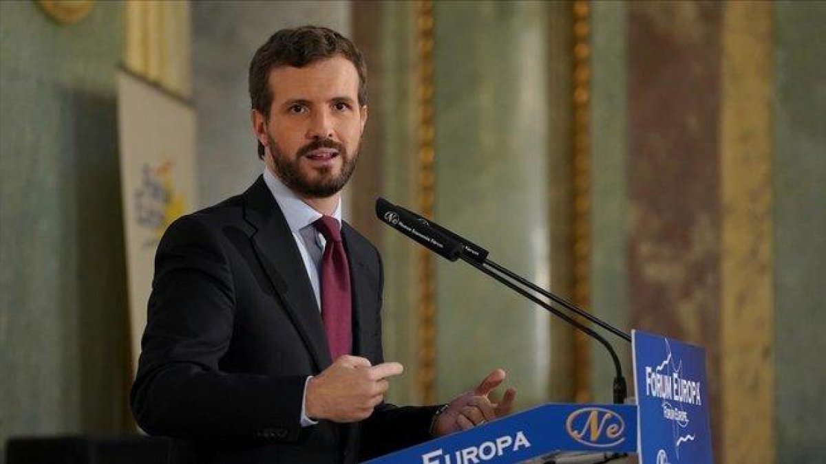Pablo Casado, líder del PP.-JOSÉ LUIS ROCA