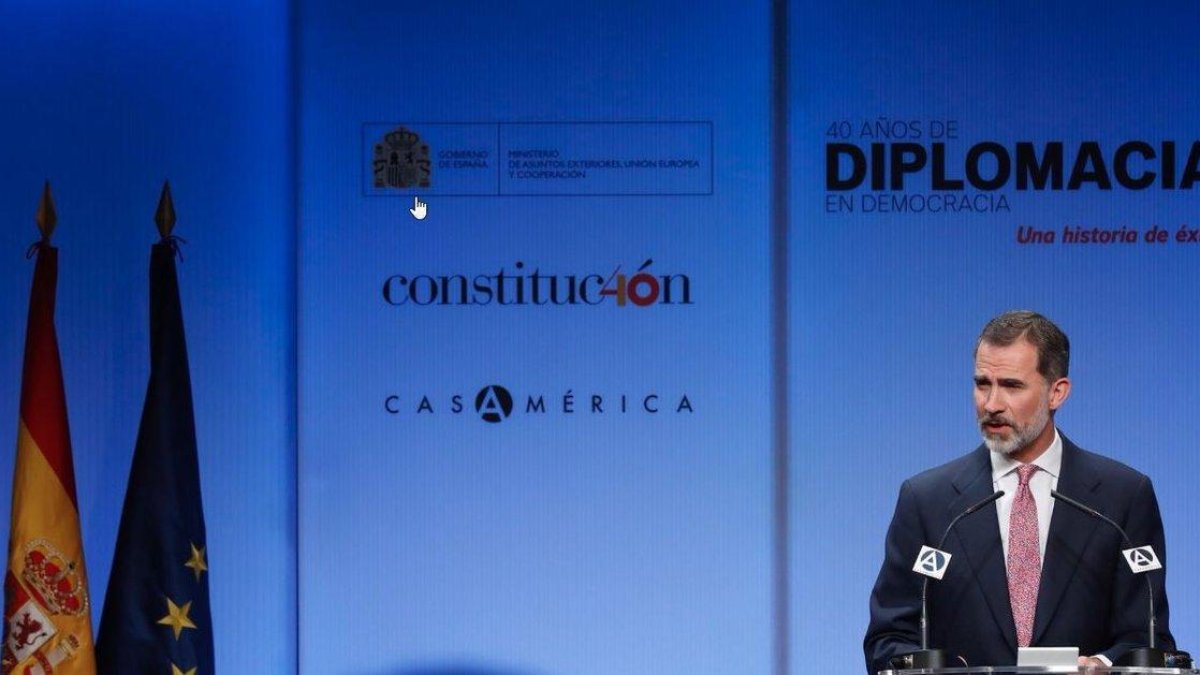 Felipe VI, hoy, en la Casa de América-