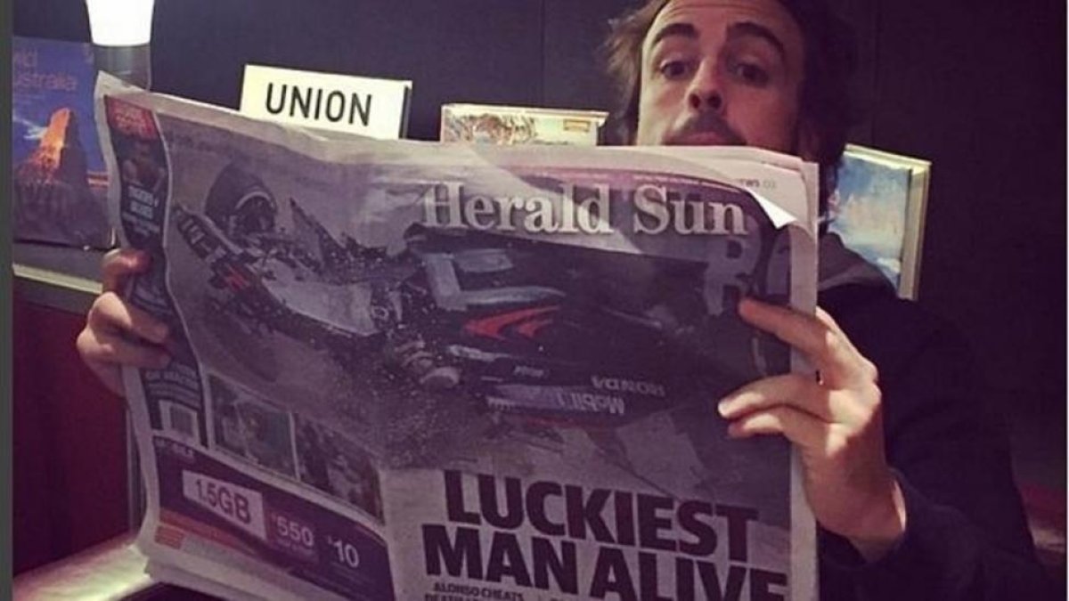 Fernando Alonso bromea sobre lo ocurrido en las redes sociales-