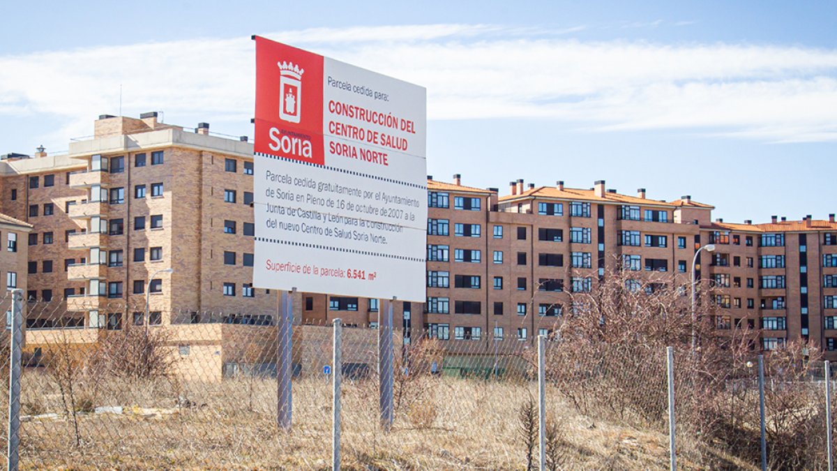 Parcela para la construcción del Centro de Salud Soria Norte. MARIO TEJEDOR