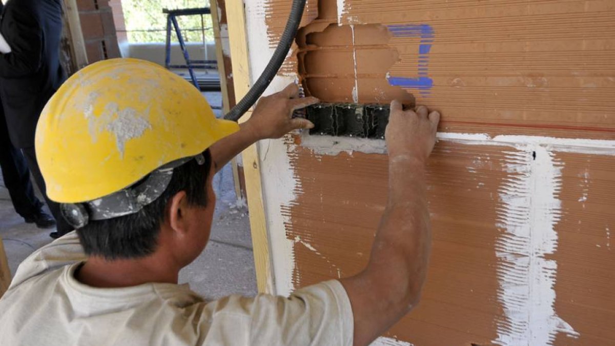 Trabajador de la construcción en una imagen de archivo. HDS