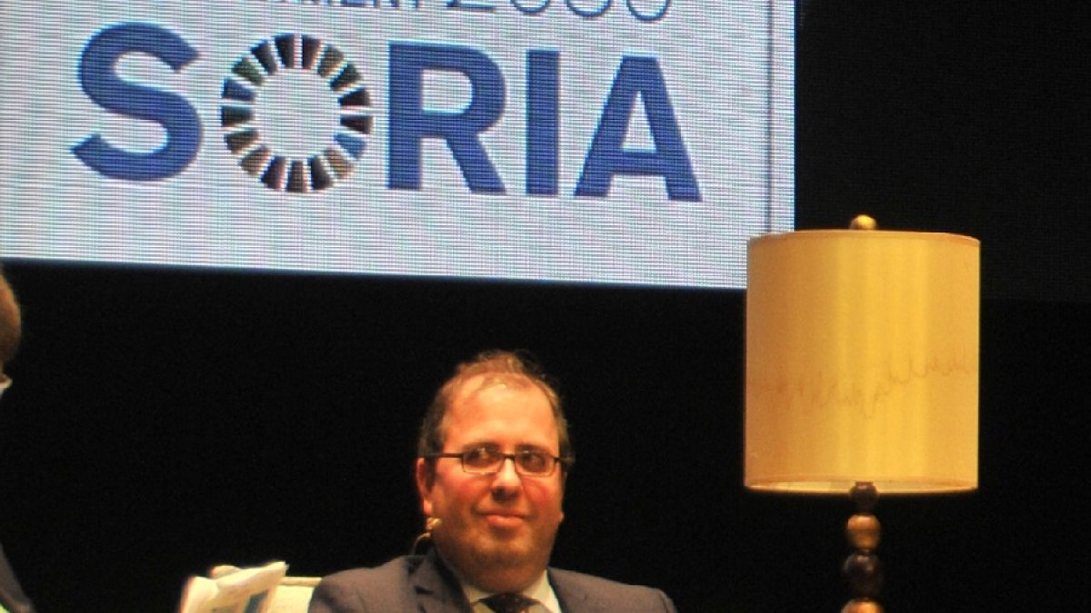 Alberto Casero durante su participación en el Think Europe de Soria. HDS