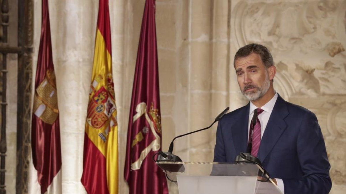 El Rey Felipe VI durante su discurso en la ceremonia de entrega de los Premios Nacionales de Cultura-ZIPI (EFE)