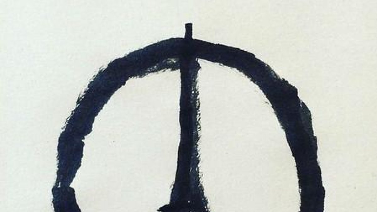 'Peace for Paris', el diseño del artista francés Jean Jullien publicado en Twitter.-TWITTER
