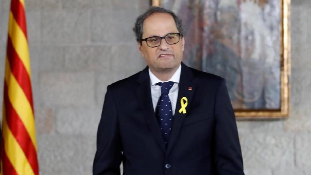 Torra, hoy, en la toma de posesión-ALBERTO ESTÉVEZ (EFE / POOL)