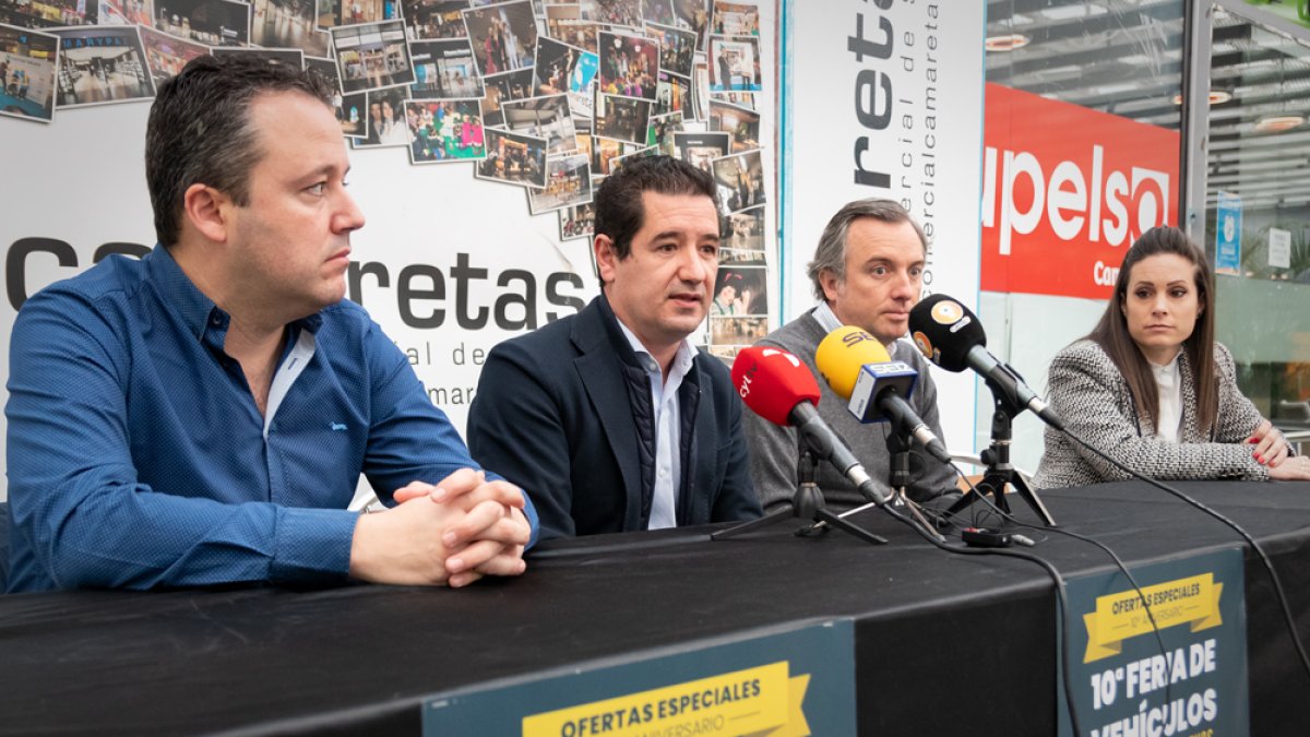 Eduardo Madurga, Félix Sanz, Víctor Mateo y Laura Morón durante la presentación. GONZALO MONTESEGURO