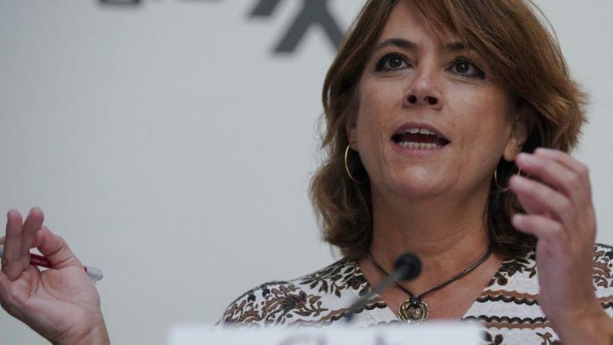 La ministra de Justicia, Dolores Delgado.-JOSE LUIS ROCA