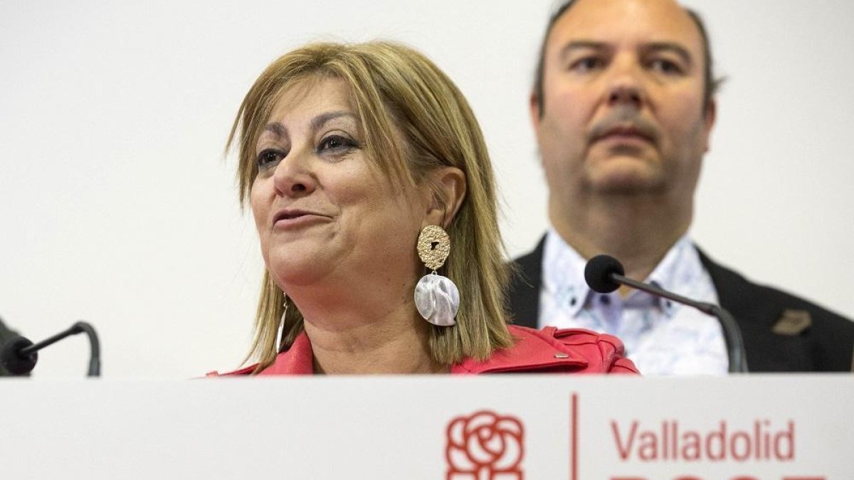 Teresa López durante un acto con el PSOE.-- ICAL