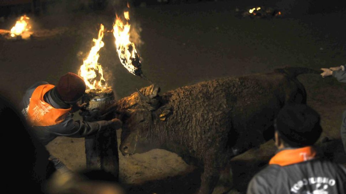 Las bolas se apagaron en apenas un par de minutos desluciendo el festejo.-V.G.
