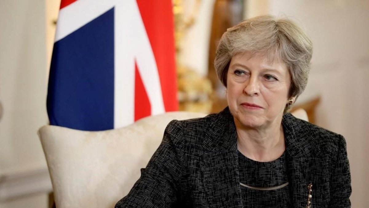 La primera ministra británica, Theresa May, en su residencia de Downing Street. /-POOL