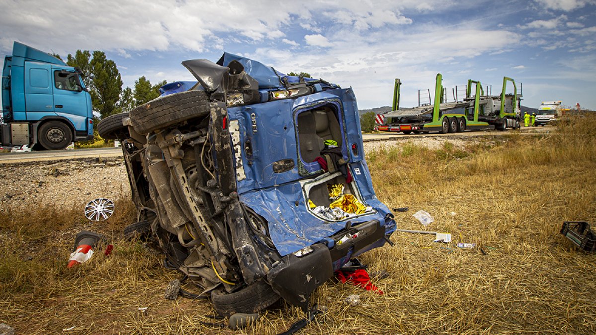 El accidente tuvo lugar en la N-122.-MARIO TEJEDOR