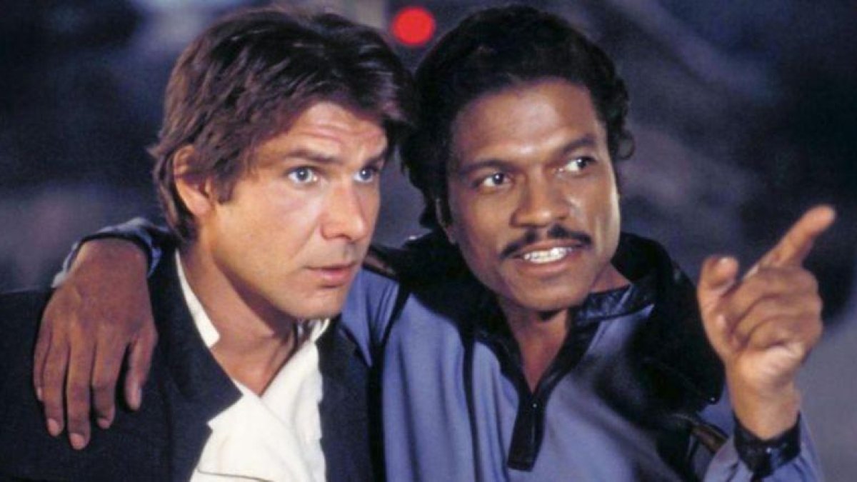 Billy Dee Williams y Harrison Ford, en la primera trilogía de 'Star Wars'.-EL PERIÓDICO