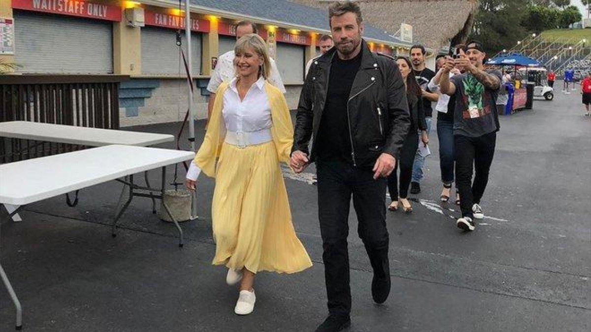 Olivia Newton-John y John Travolta, el viernes, en un evento sobre ’Grease’ en Florida. / INSTAGRAM-INSTAGRAM