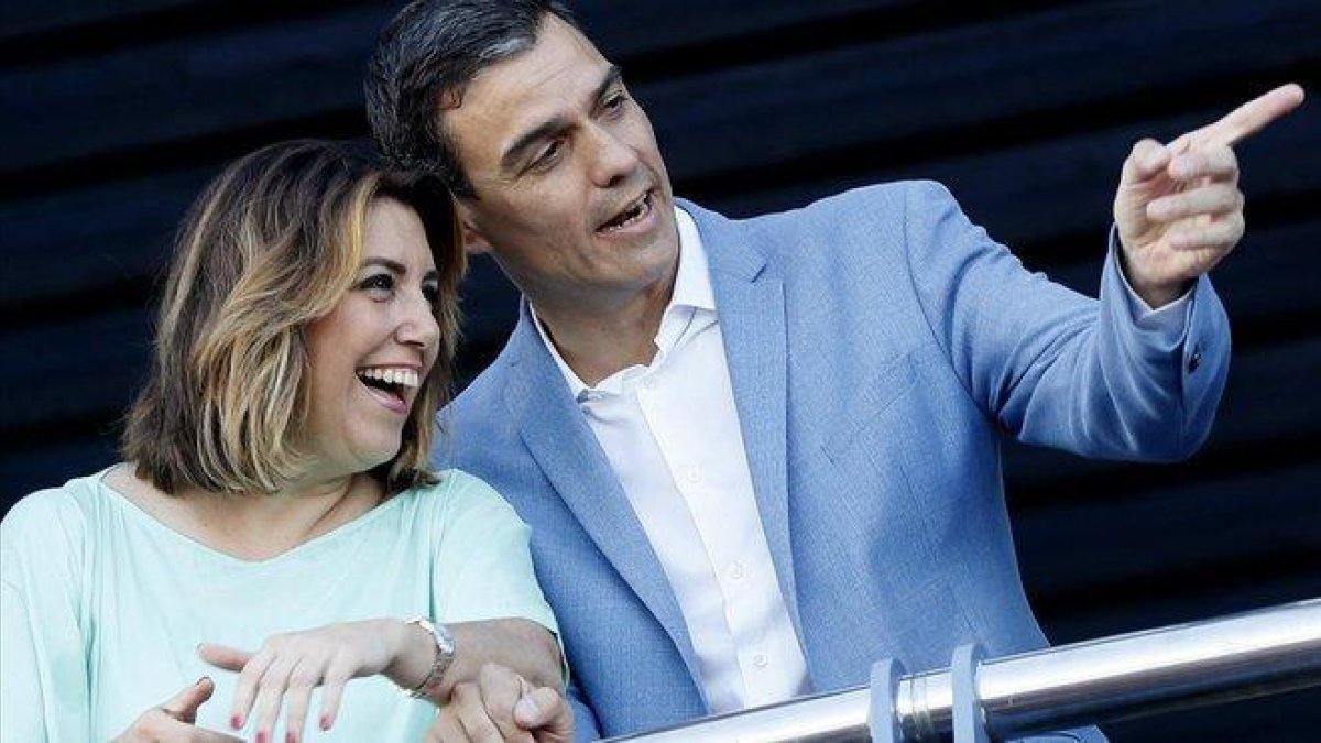 Pedro Sánchez y Susana Díaz, el pasado 22 de mayo, en Sevilla.-EFE / JOSÉ MANUEL VIDAL