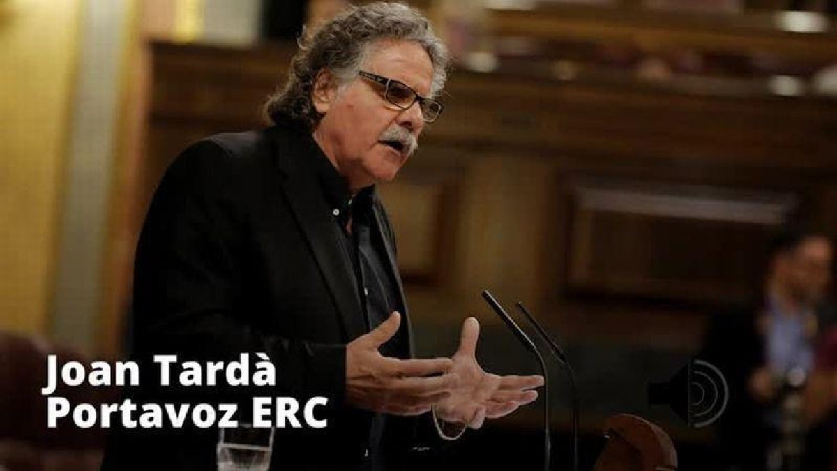 El comentario de Joan Tardà durante su intervención en el Congreso.-ACN