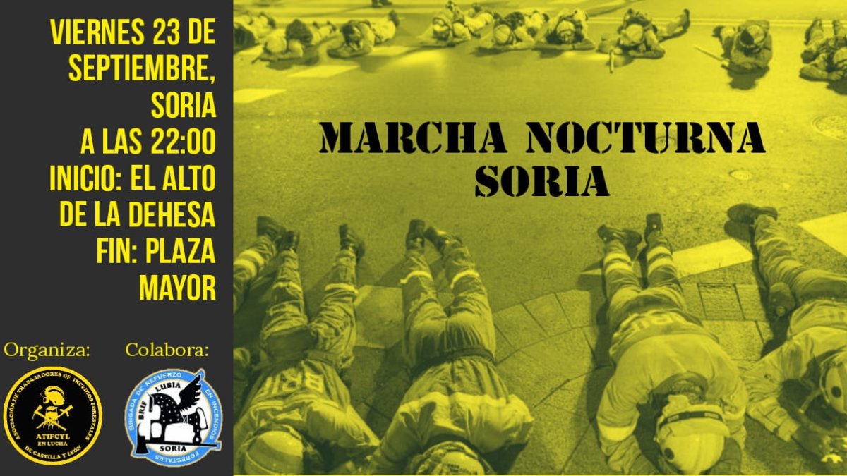 Cartel de la convocatoria de la Marcha Nocturna. HDS