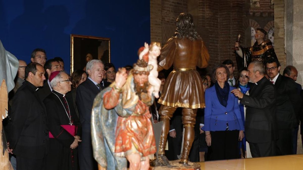 Inauguración de Las Edades del Hombre 2016 'Aqva', presidida por S.M. la Reina Dª Sofía. Asiste el presidente de la Junta de Castilla y León, Juan Vicente Herrera-ICAL