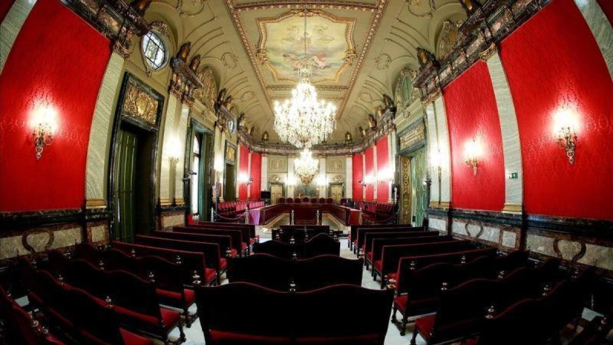 Vista general de la Sala Penal del Tribunal Supremo en la que tendrá lugar el juicio del procés, que comenzará el próximo 12 de febrero.-ÁNGEL DÍAZ (EFE)