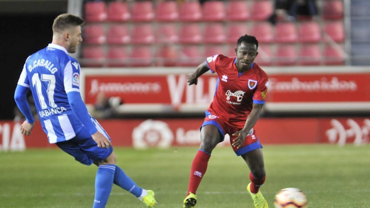 aw Yeboah, durante un partido de Liga.-VALENTÍN GUISANDE