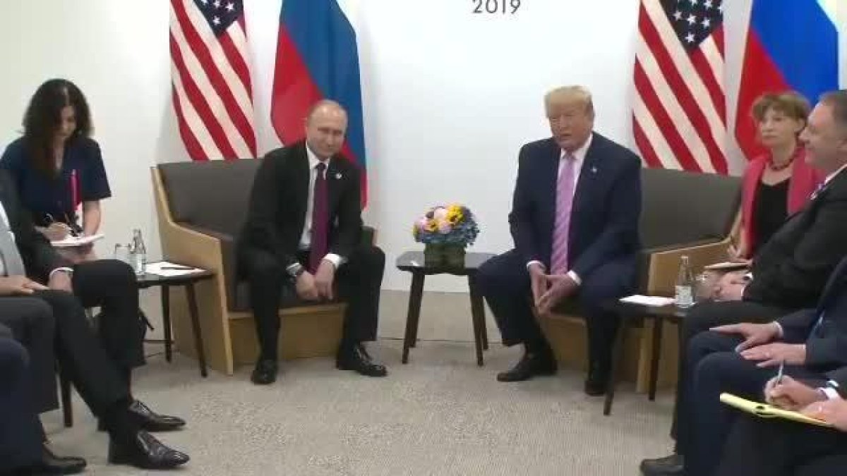 Trump y Putin durante su encuentro en el G20 en Osaka.-