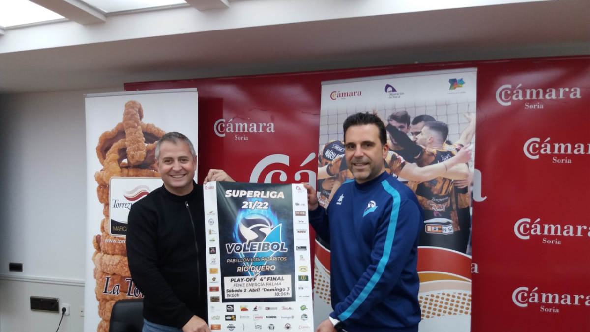 Cabrerizo y Toribio en la presentación de los play off de la Superliga. T.R.