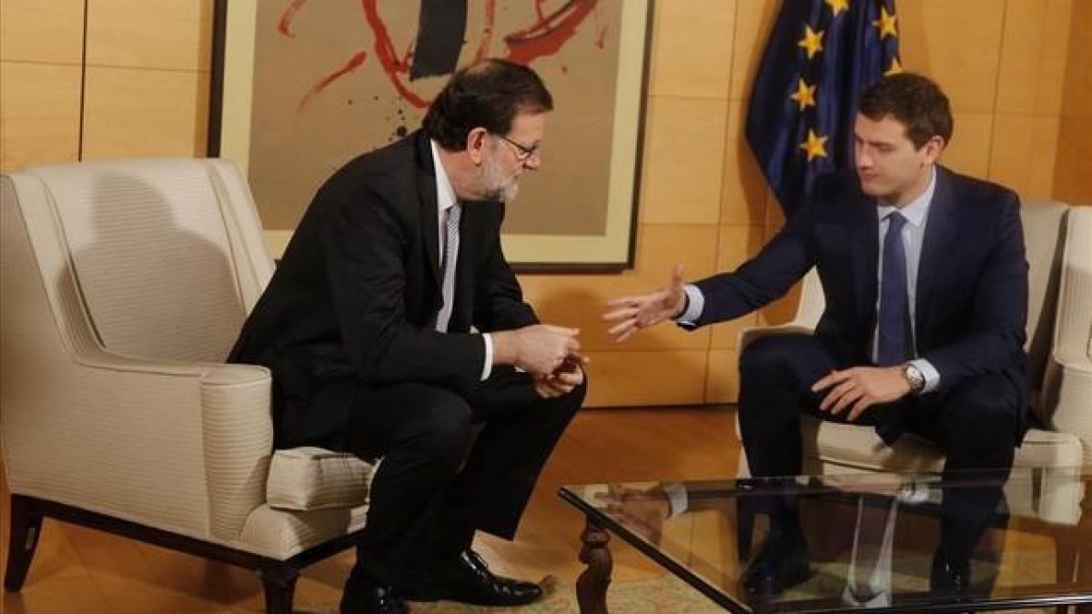 Reunión entre Mariano Rajoy y Albert Rivera en el Congreso de los Diputados.-AGUSTÍN CATALÁN