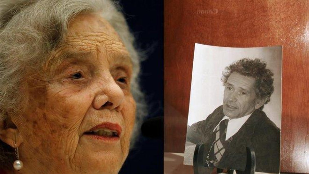 Combo de fotografías de archivo que muestran a Poniatowska y a Arreola.-
